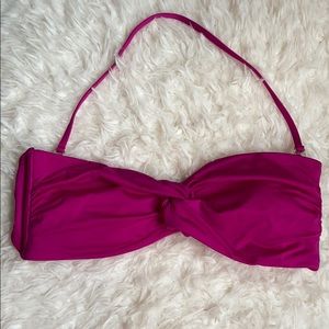 Fuchsia twist bikini top